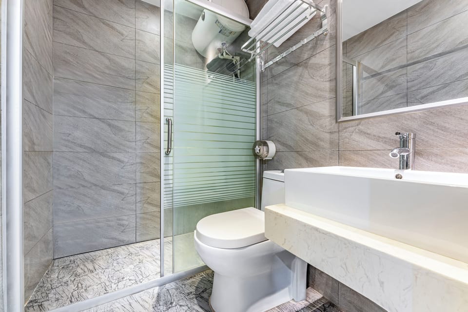 Classic Double Room | Bathroom | Shower, hair dryer, towels, shampoo