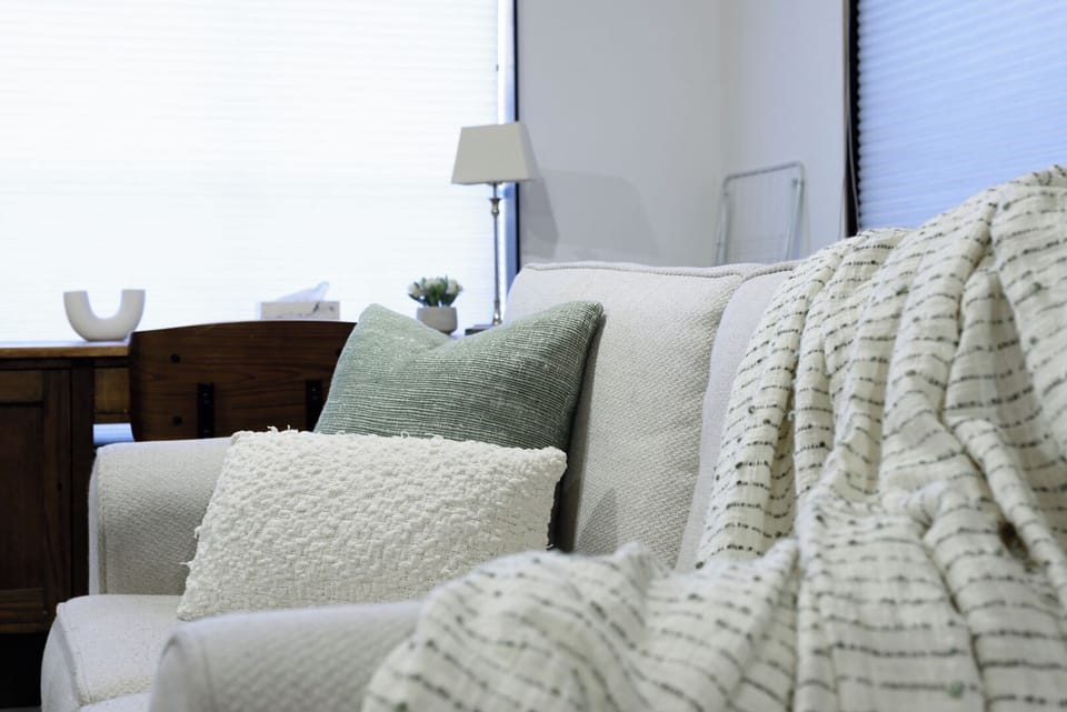 Cosy seating with beautiful decorative pillows
