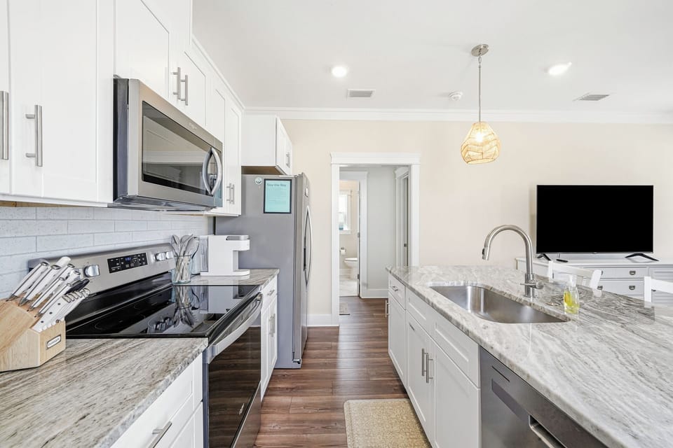 Fully stocked kitchen