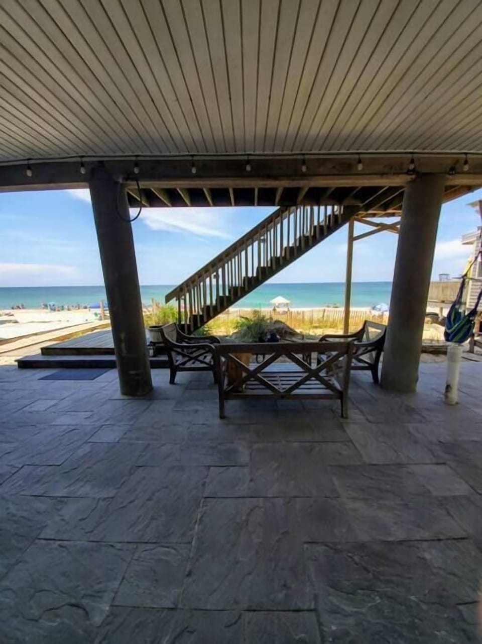 PATIO: Shaded lounge area