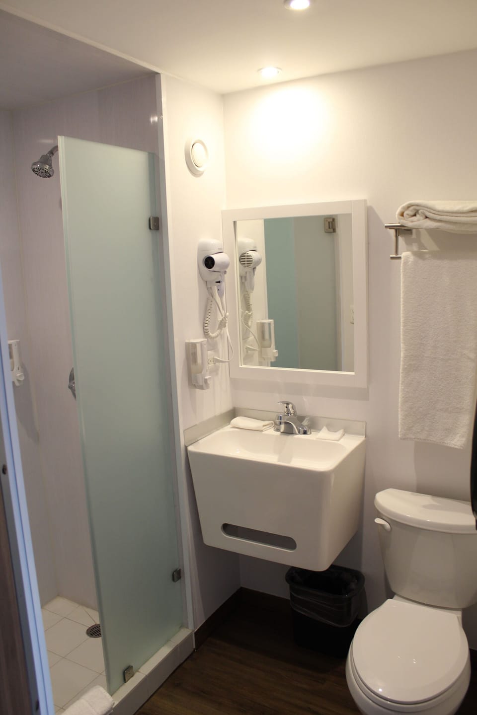 Shower, towels, soap