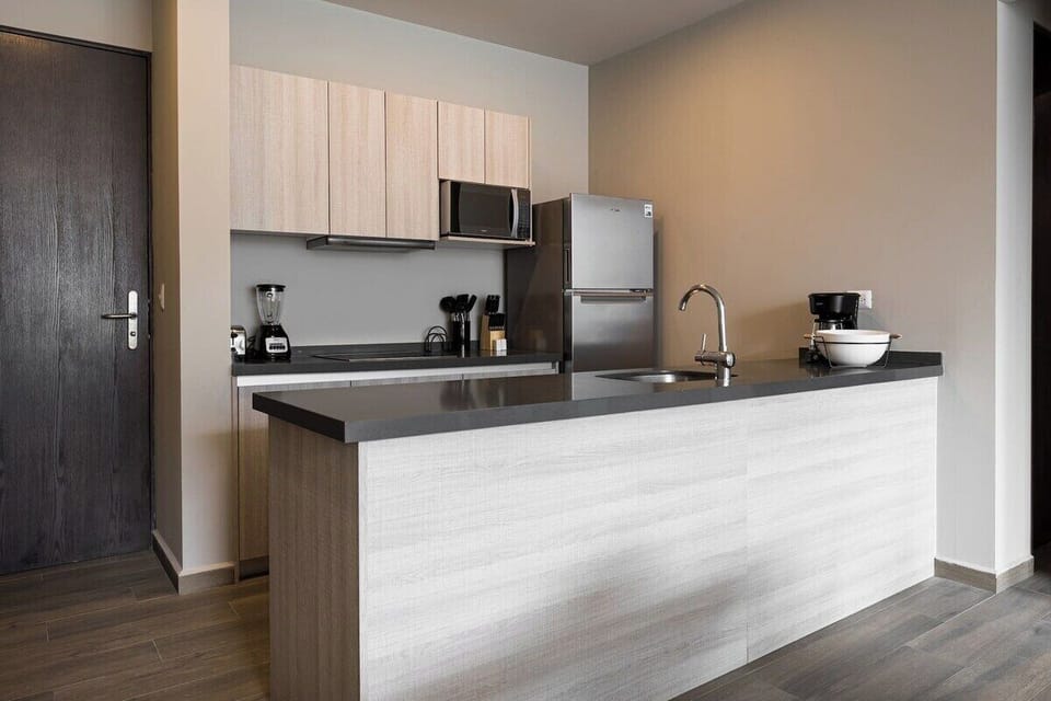 Apartment, Mountain View | Private kitchen | Coffee/tea maker, fridge, stovetop, toaster