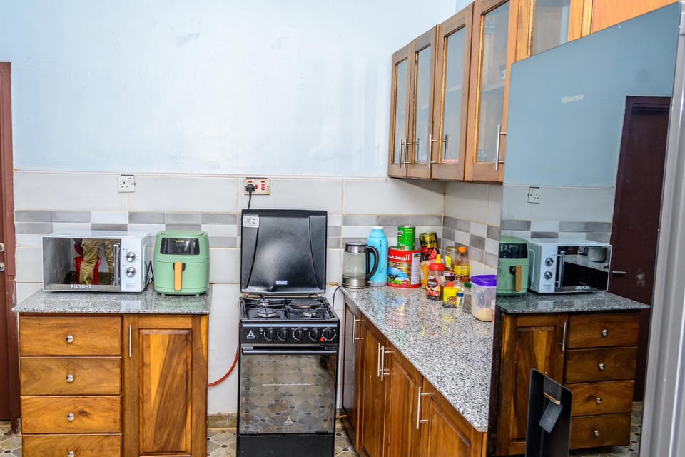 Mini-fridge, microwave, dining tables