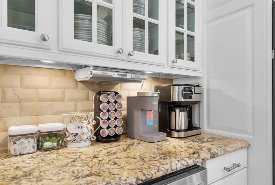 Keurig and Espresso machine for guests use