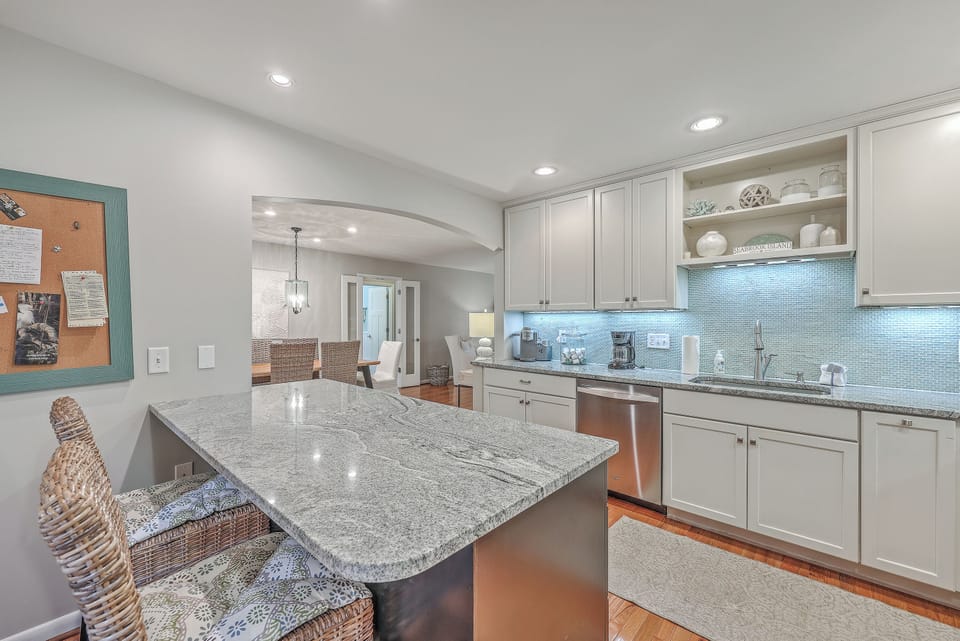 Abundant counter space makes meal prep and entertaining a breeze.