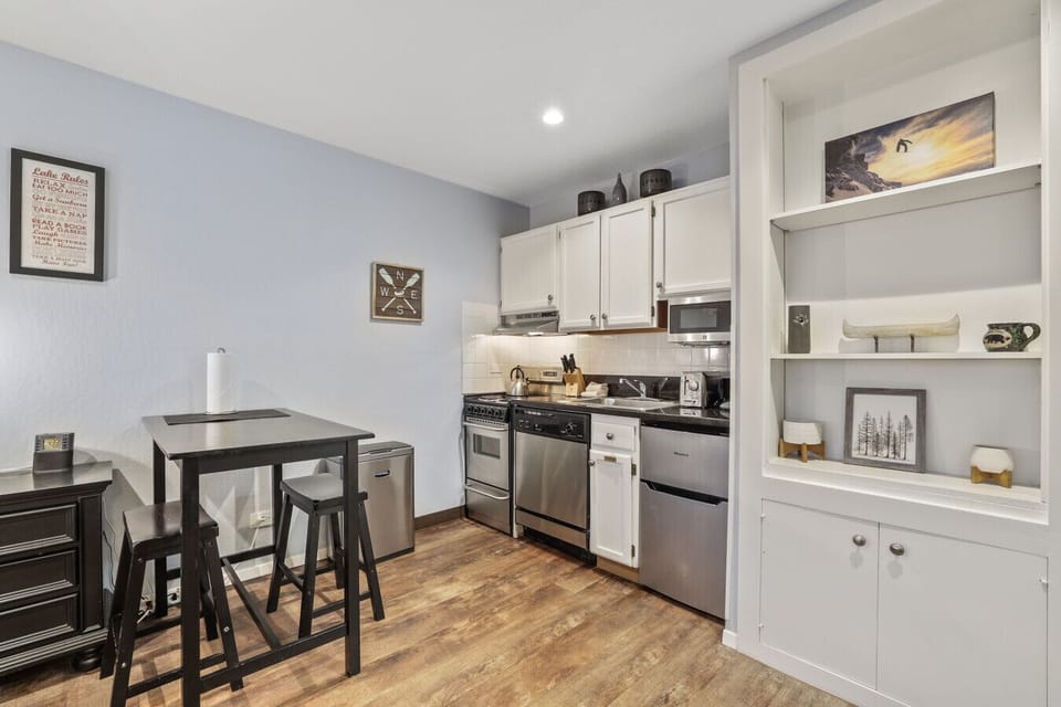 Fully stocked kitchenette