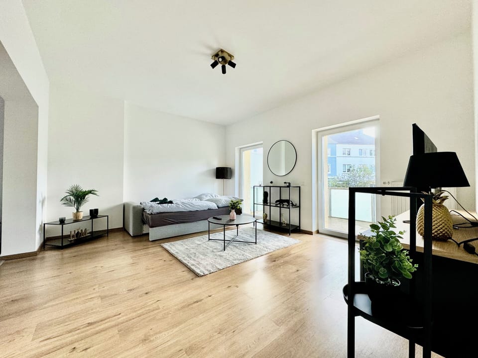 Wohnzimmer mit Schlafcouch