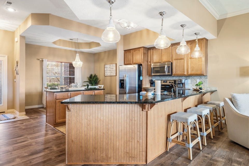 Full Kitchen with Extra Bar Seating