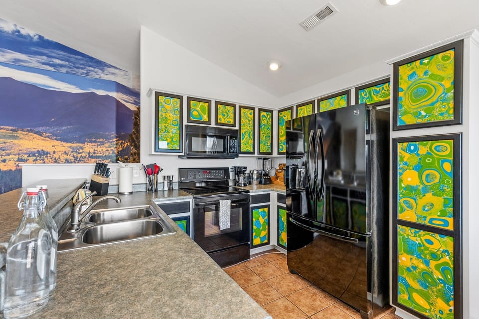 Fully stocked kitchen