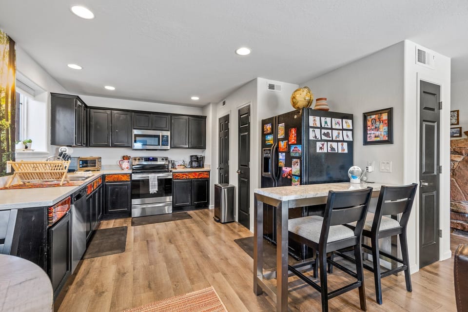 Fully stocked kitchen in lower unit