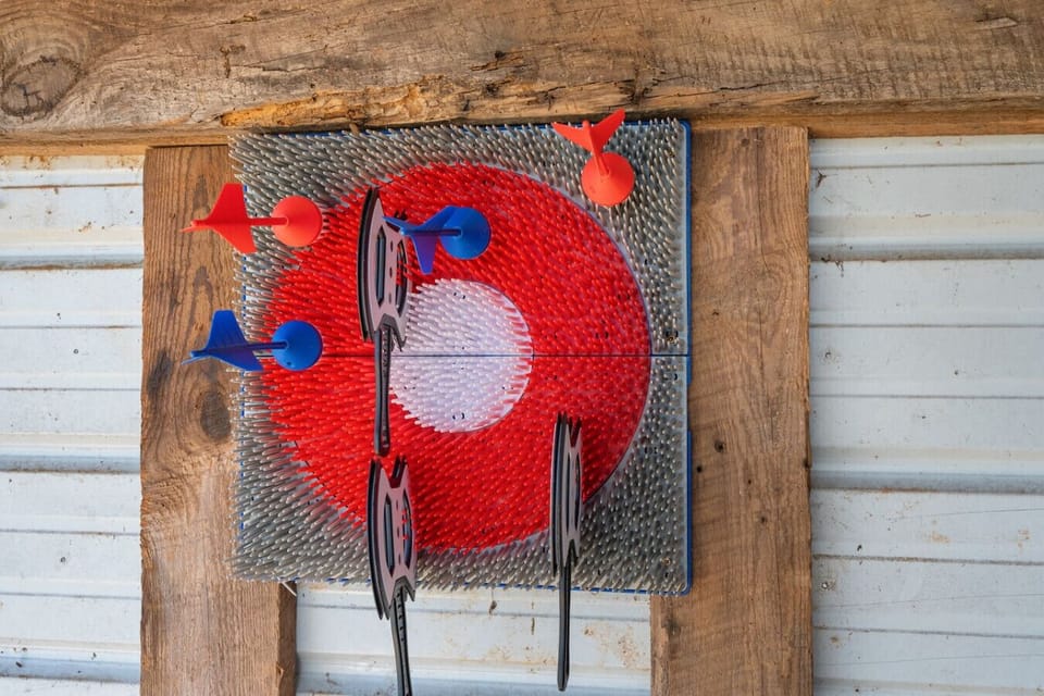 Enjoy a fun game of darts and axe-throwing.