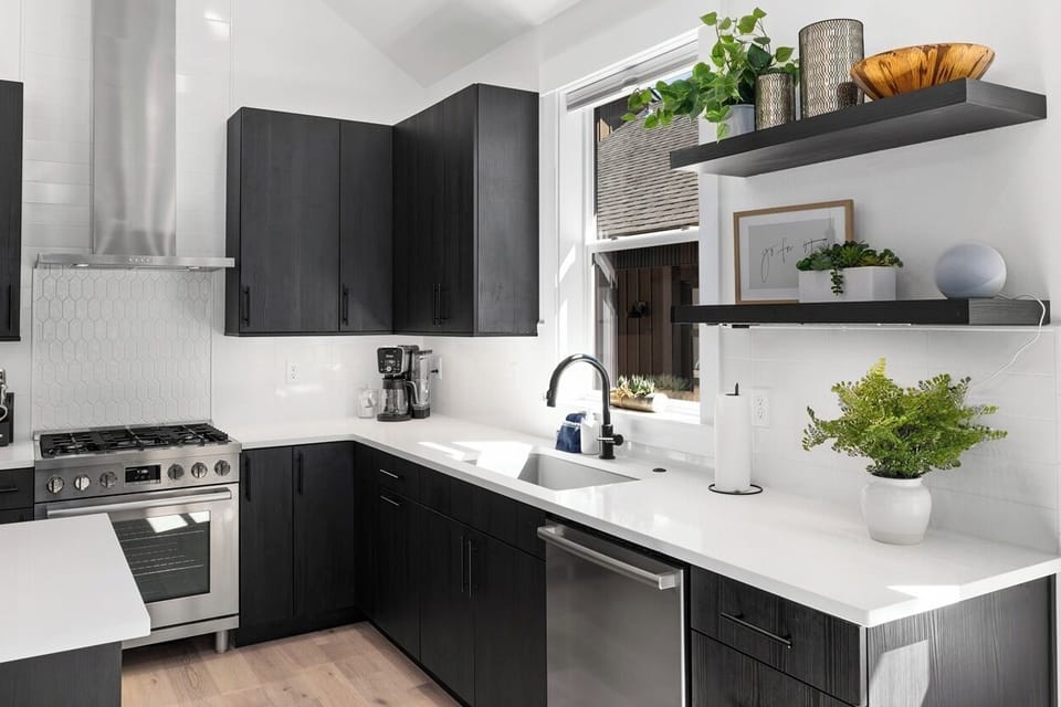 Kitchen – Double Ovens + Coffee Bar Setup for Easy Morning Starts