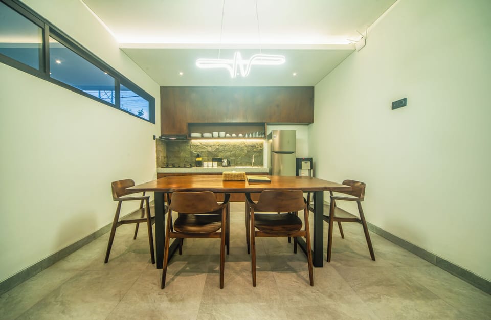 Luxury Villa, Garden View | Private kitchen | Fridge, microwave, oven, stovetop