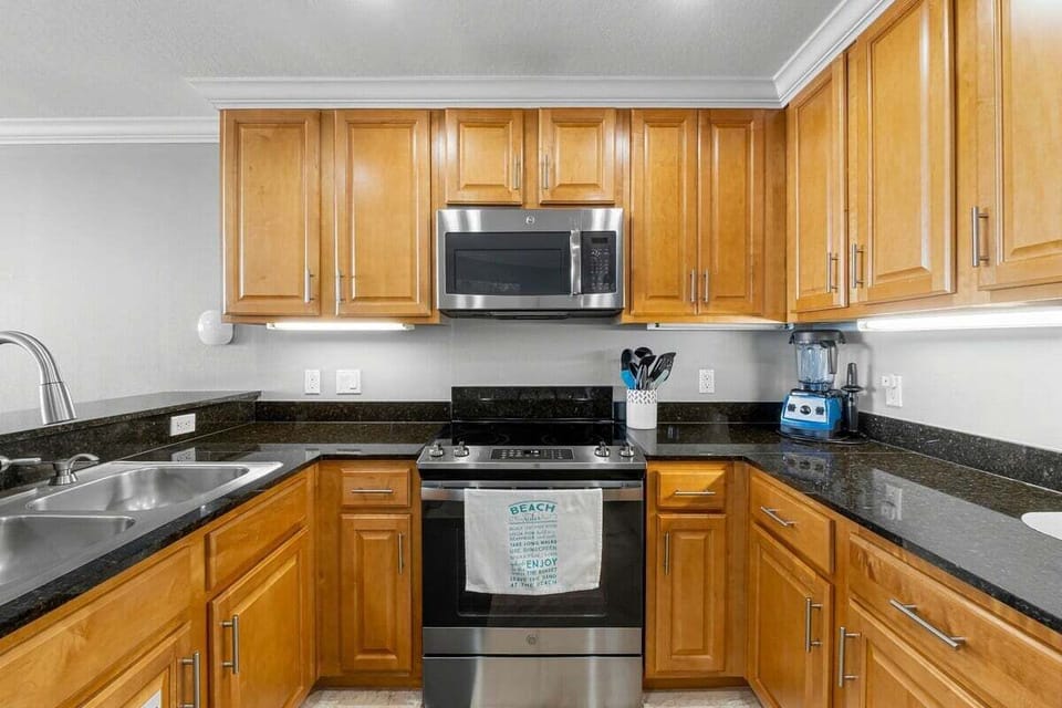 Full kitchen with all the cooking essentials