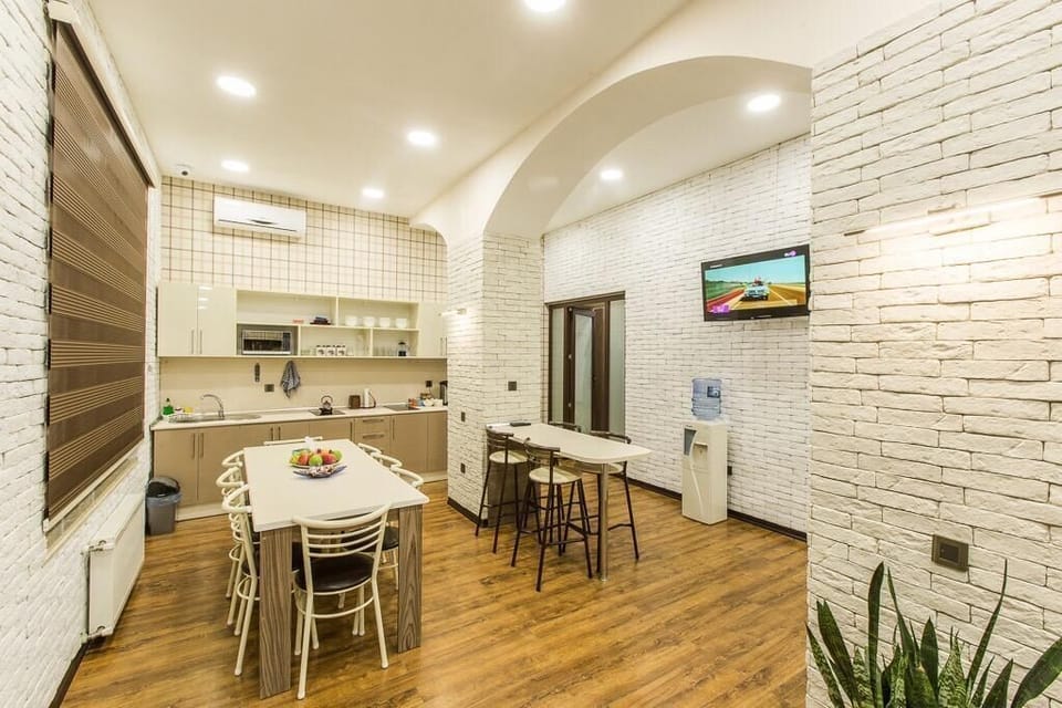 Comfort Shared Dormitory | Living area | TV, heated floors, computer monitors, printers