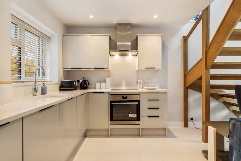 The kitchen at The Little House in Oxwich, Gower
