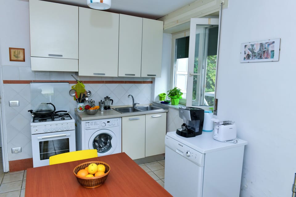 Comfort Apartment, Patio, Garden View | Private kitchen | Fridge, microwave, stovetop, espresso maker