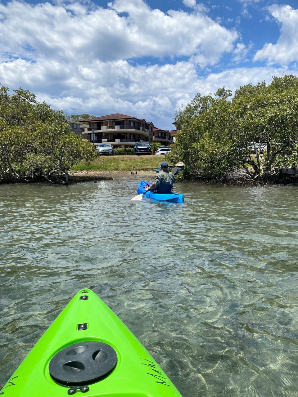 Easy kayak access from front of apartment.