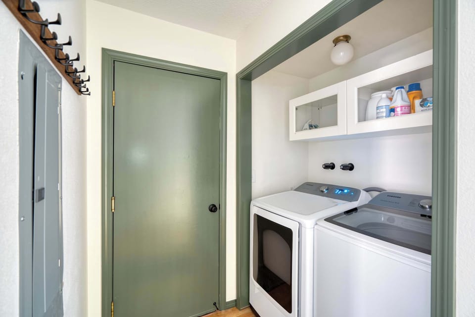 Laundry room with washer and dryer.