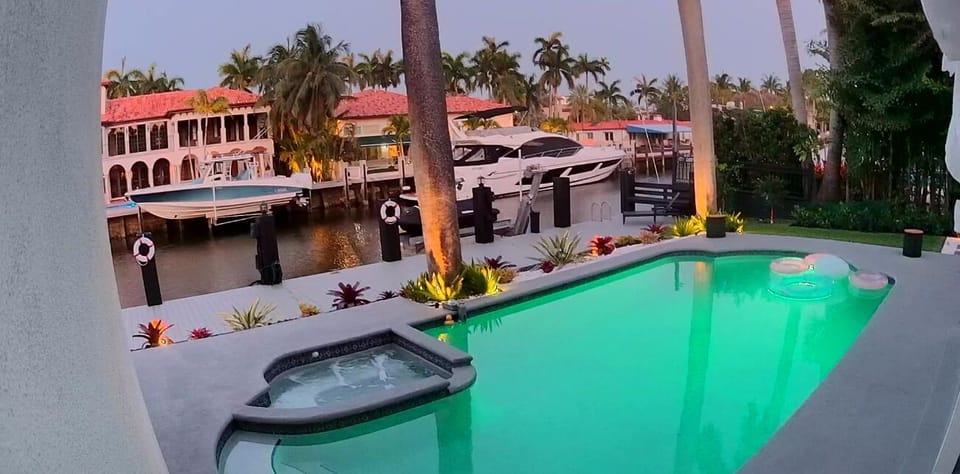 The hot tub and swimming pool are always ready for your relaxation needs.