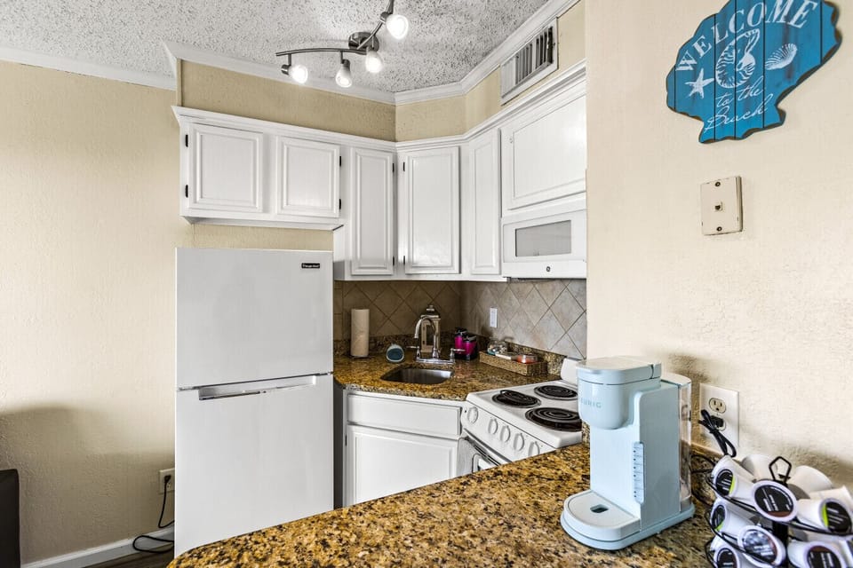 Convenient Keurig coffee station with a K-cup carousel