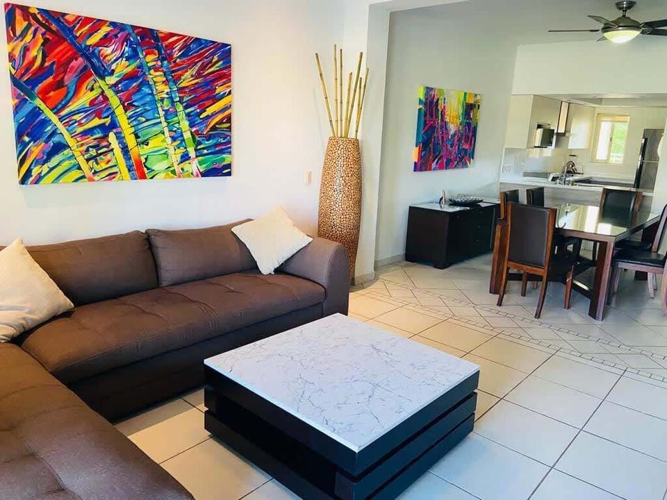 Enjoy colorful artwork throughout