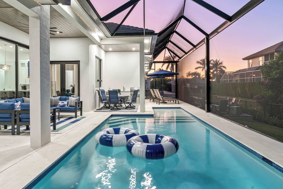 Escape to your own paradise—private pool, outdoor patio, and endless relaxation in the backyard.