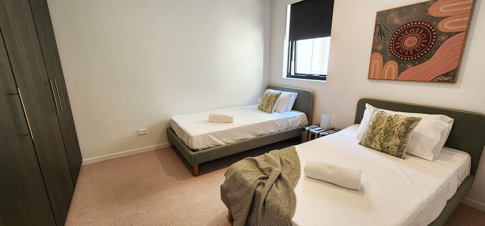 This bedroom is set up with 2 King single beds or can be a King bed. Ensuite.