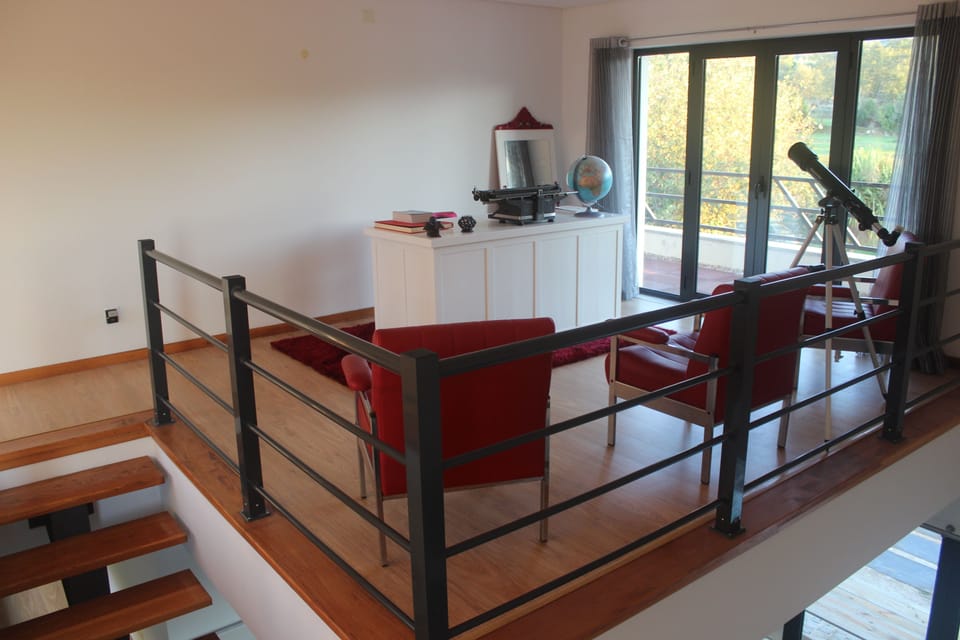 Open office with access to the balcony.