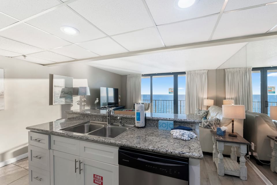 Modern Kitchen with Granite Countertops
