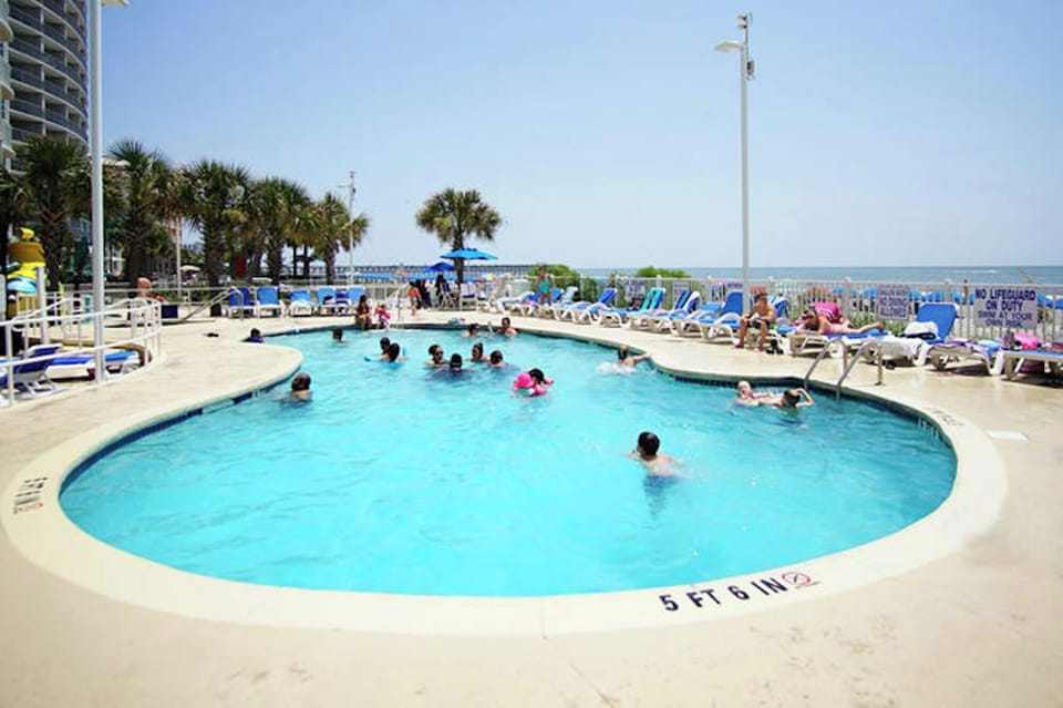 Take a cool dip in the sparkling pool.