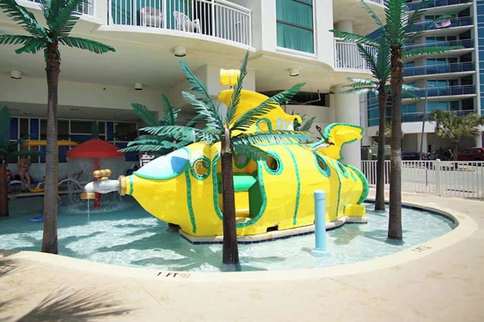 The little ones will love the water play area.