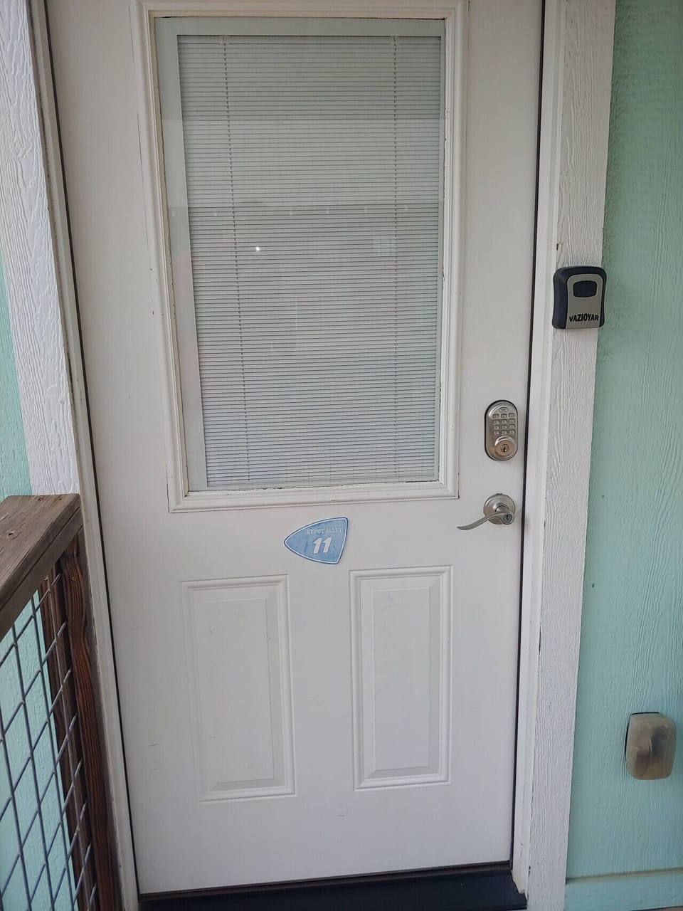 Front door with lockbox