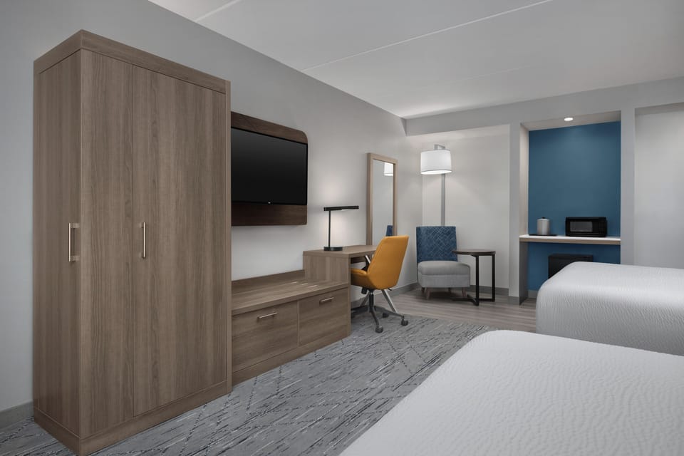 Hypo-allergenic bedding, individually furnished, desk, laptop workspace
