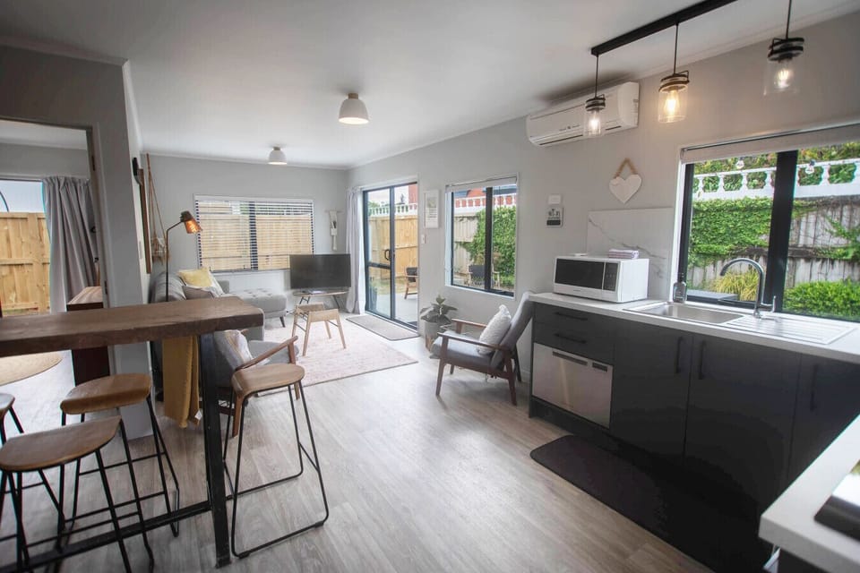 Open plan kitchen and living areas