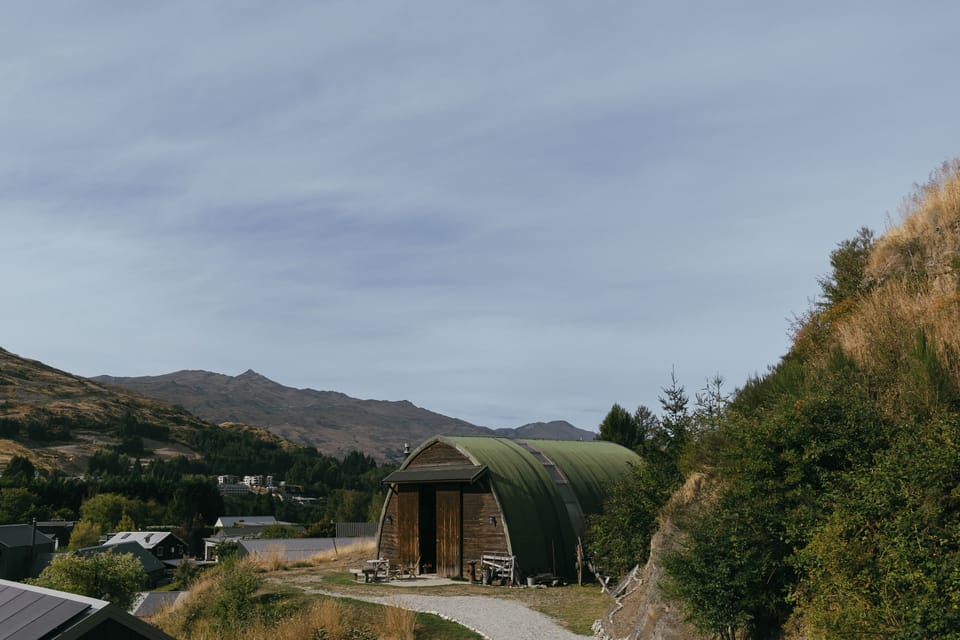 Overall view on elevated ledge. Coronet Peak in the background 20 mins by car