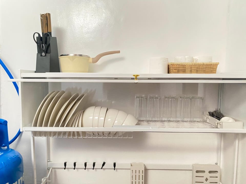 Stovetop, dishwasher, rice cooker, cookware/dishes/utensils
