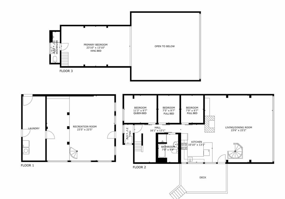 A detailed floor plan of this rental.