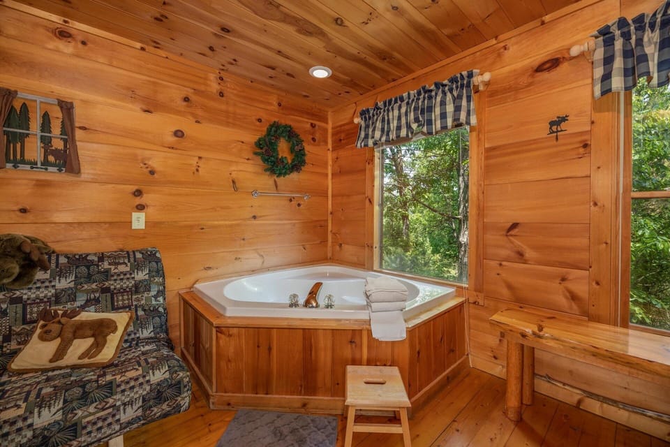 Relax and unwind in your private in-room jacuzzi, perfect for a soothing soak.