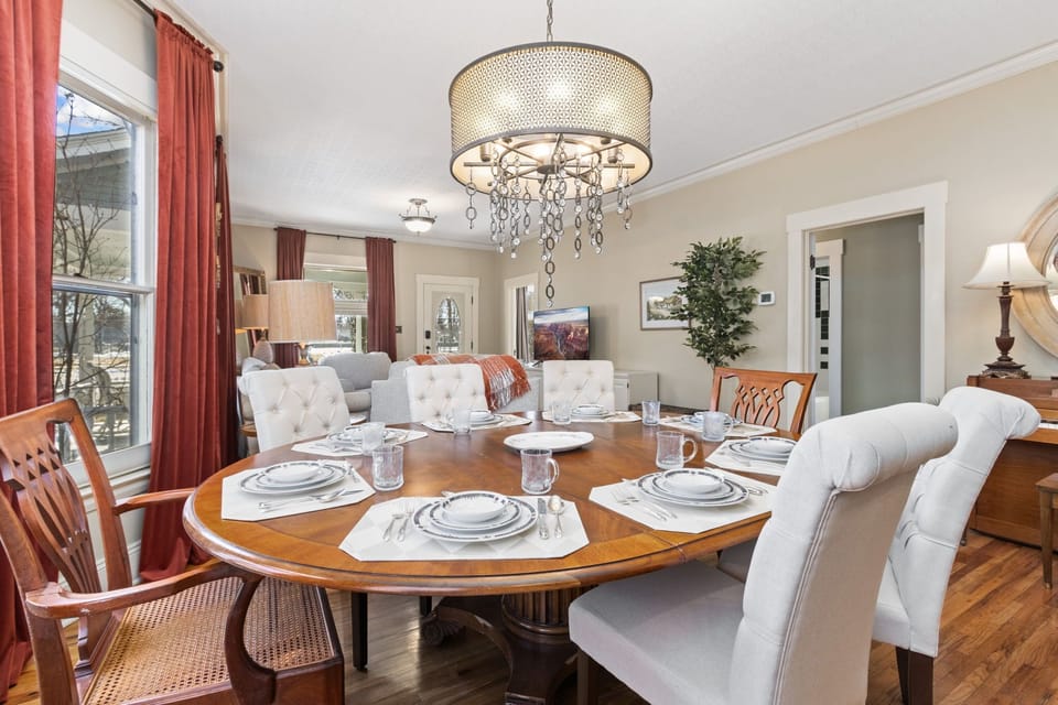 Dining Area with Seating for 8 | Fine China, Vintage Glassware