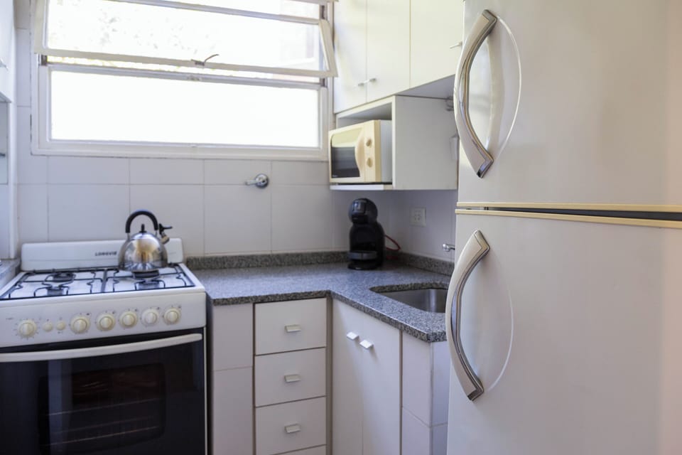 Studio, Balcony, City View | Private kitchen | Full-size fridge, microwave, oven, stovetop