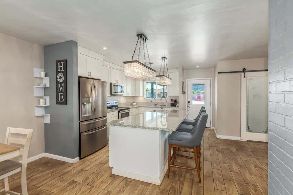 Kitchen and dining area