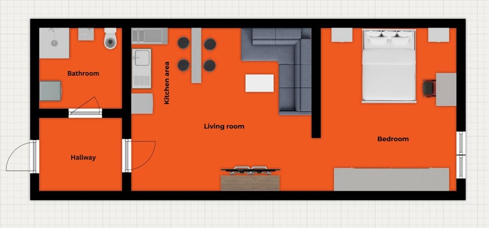 This floor plan is not to scale and does not represent the actual size of the property. It is designed to help you visualize the layout and better understand the property’s placement