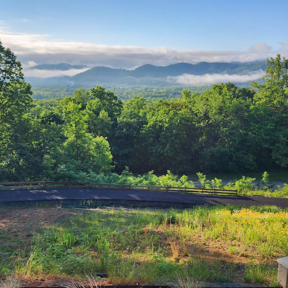 Blue Ridge Mountain views.