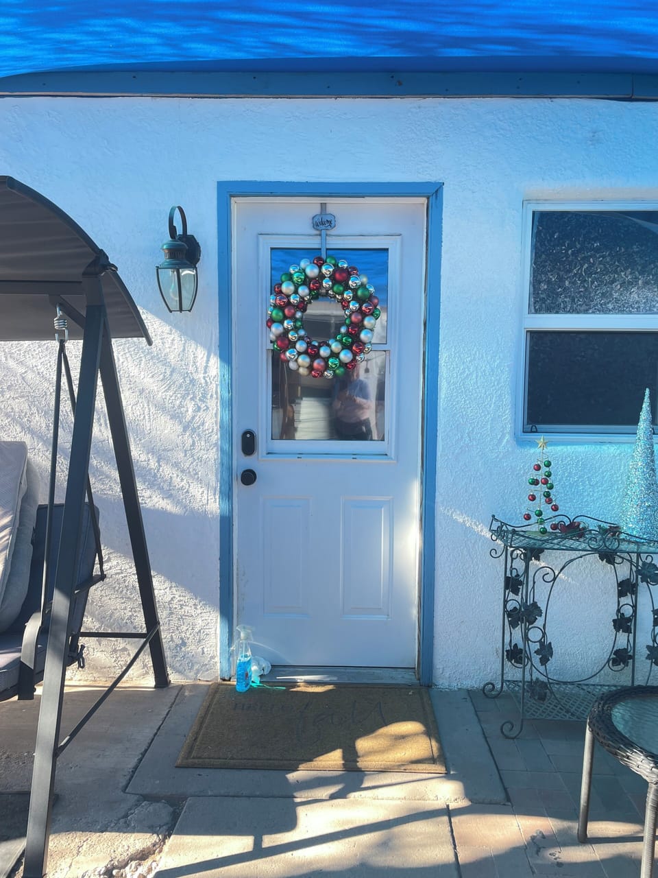 View of front door to home you will be staying...