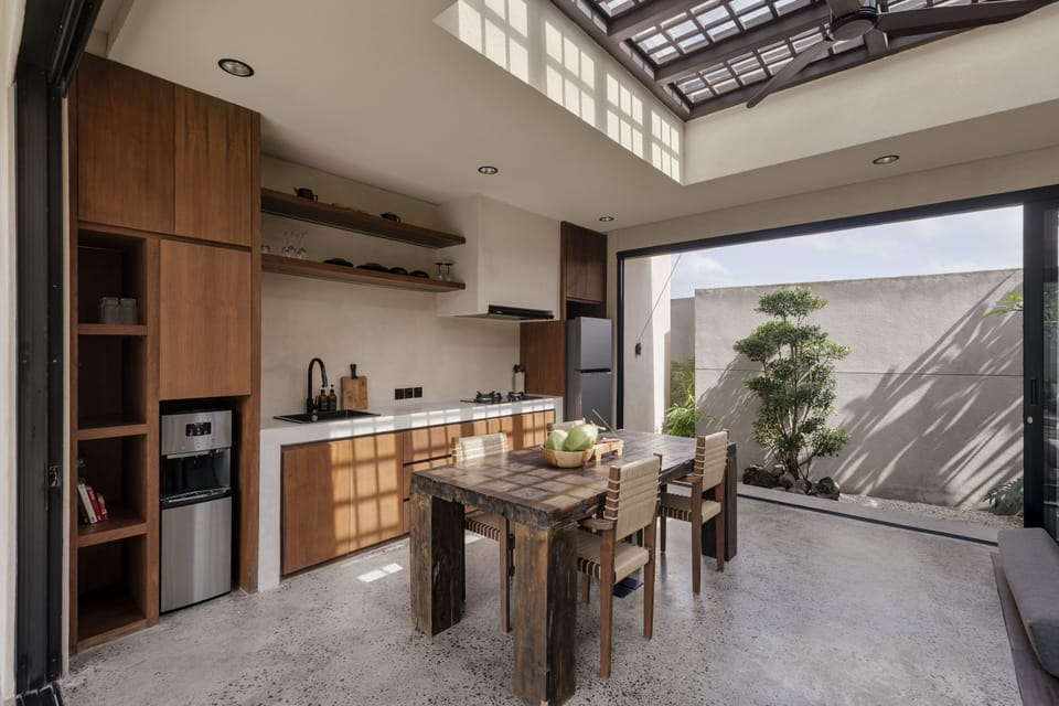 Villa, 2 Bedrooms, Patio, Pool View | Private kitchen | Fridge, stovetop, espresso maker, toaster