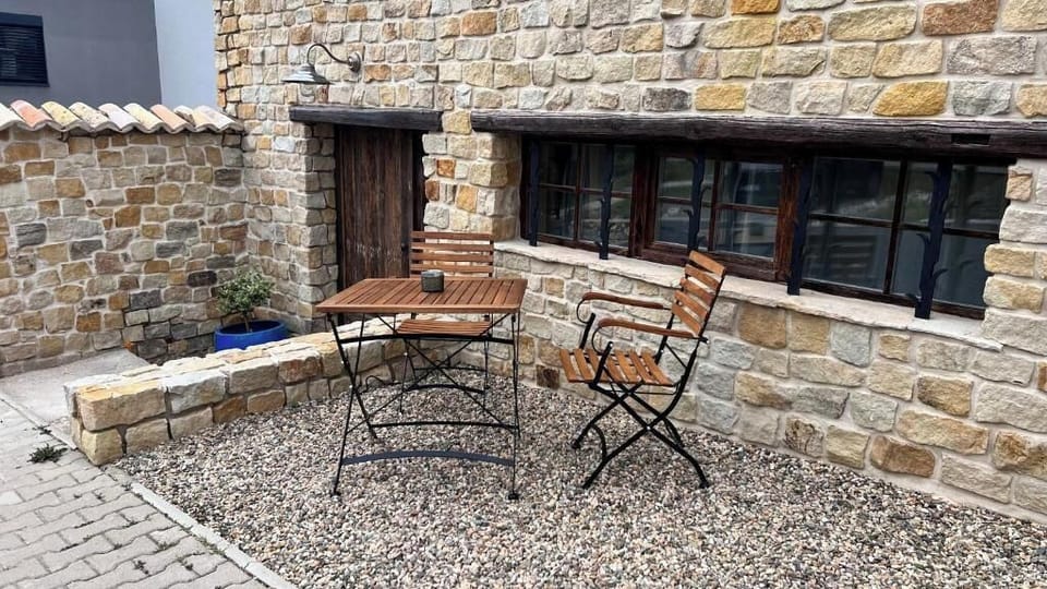 Private terrace with garden furniture
