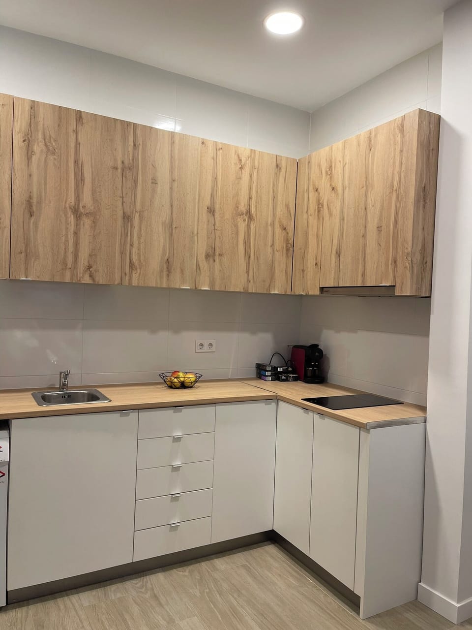 Apartment | Private kitchen | Fridge, microwave, stovetop, cookware/dishes/utensils
