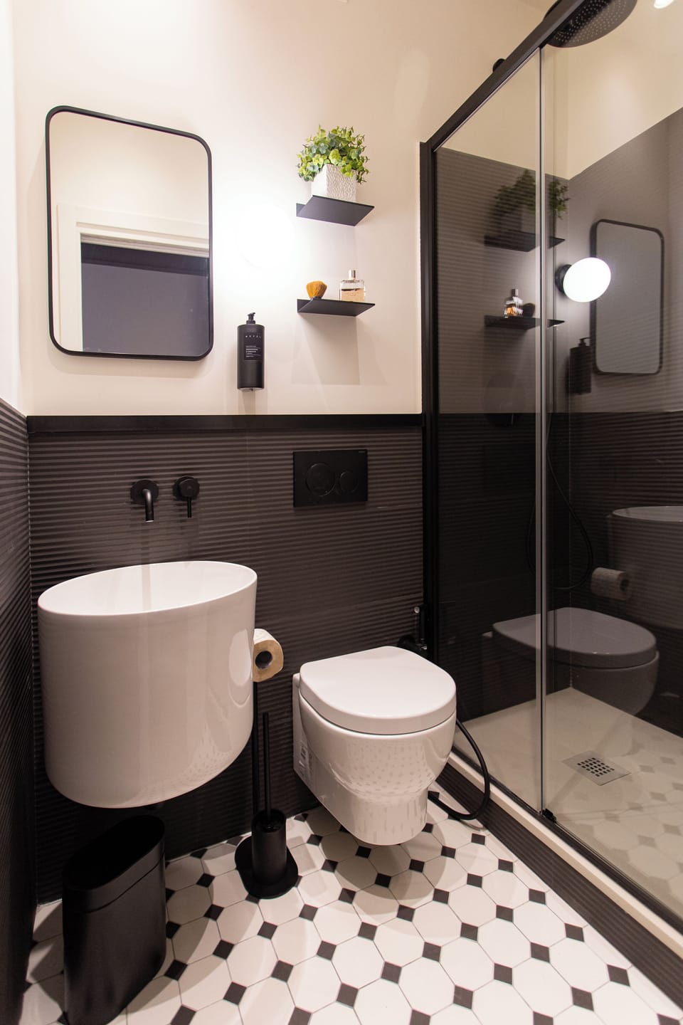 Shower, eco-friendly toiletries, hair dryer, slippers