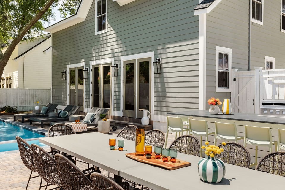 Backyard | Outdoor Dining Table, Bar Seating  | Private Pool | Gas Grill | One of Two Identical Outdoor Areas